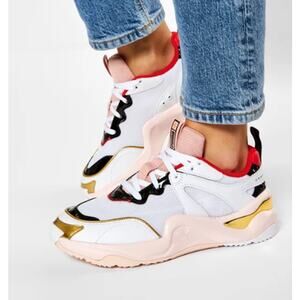 Puma x Charlotte Olympia Rise Low Top Sneakers White / Pink Women's Size US 9